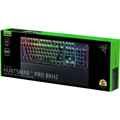Клавіатура механічна Razer Huntsman V3 Pro 8KHz, 104key, Analog Optical Switch Gen-2, USB-A, EN, RGB, чорний Клавіатура механічна Razer Huntsman V3 Pro 8KHz, 104key, Analog Optical Switch Gen-2, USB-A, EN, RGB, чорний
