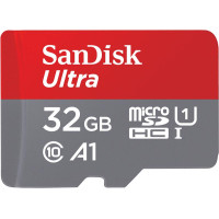 Карта пам'яті SanDisk microSD 32GB C10 UHS-I R100MB/s Ultra + SD Карта пам'яті SanDisk microSD 32GB C10 UHS-I R100MB/s Ultra + SD