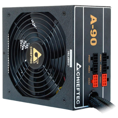 Блок живлення CHIEFTEC A-90  (750W), >90%, 140мм, 1xMB 24pin(20+4), 1xCPU 8pin(4+4), 3xMolex, 8xSATA, 4xPCIe 8pin(6+2), Modular
