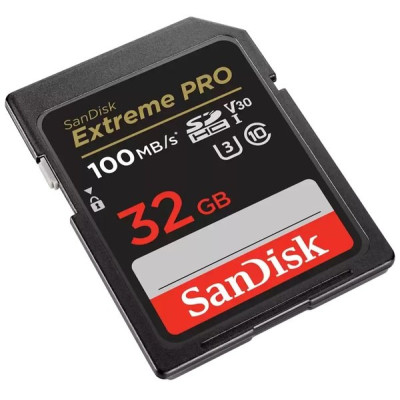 Карта пам'яті SanDisk SD 32GB C10 UHS-I U3 R100/W90MB/s Extreme Pro V30 Карта пам'яті SanDisk SD 32GB C10 UHS-I U3 R100/W90MB/s Extreme Pro V30