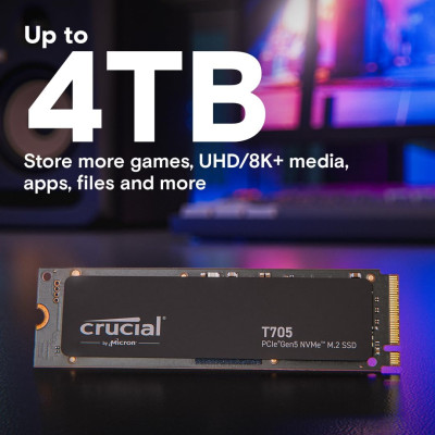 Накопичувач SSD Crucial M.2 1TB PCIe 5.0 T705 Накопичувач SSD Crucial M.2 1TB PCIe 5.0 T705