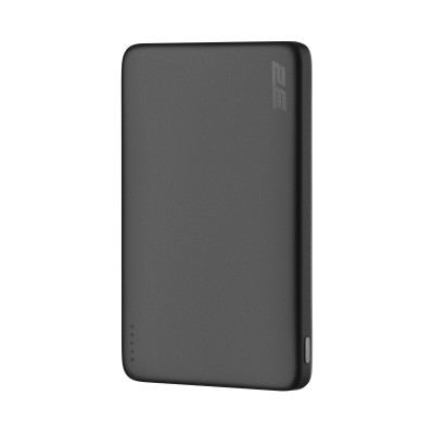 Акумулятор портативний літій-іонний Power Bank 2E Slim Wireless QI 5000мА·год, 18Вт, PD, сірий