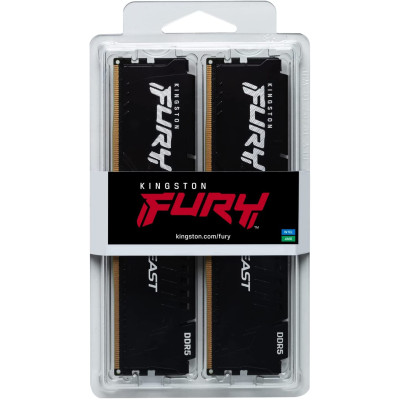 Пам'ять ПК Kingston DDR5 16GB KIT (8GBx2) 5600 FURY Beast