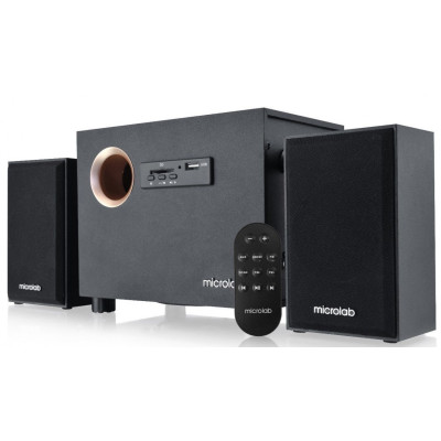 Акустична система MICROLAB M-105R 2.1, 10W, mini-jack, пк, чорний Акустична система MICROLAB M-105R 2.1, 10W, mini-jack, пк, чорний