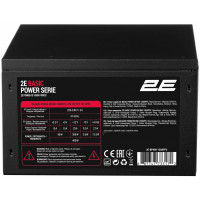 Блок живлення 2E Basic Power  (400W), >80%, 120мм, 1xMB 24pin(20+4), 1xCPU 8pin(4+4), 3xMolex, 4xSATA, 1xPCIe 8pin(6+2)