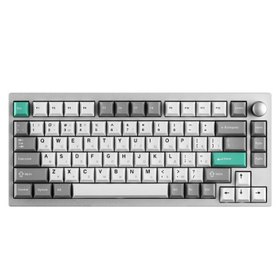 Клавіатура механічна Lemokey P1 Pro 84Key, Keychron Super Banana, WL/BT/USB-A, QMK/VIA, Hot-Swap, EN/UKR, RGB, Knob, Space Silver Клавіатура механічна Lemokey P1 Pro 84Key, Keychron Super Banana, WL/BT/USB-A, QMK/VIA, Hot-Swap, EN/UKR, RGB, Knob, Space Silver
