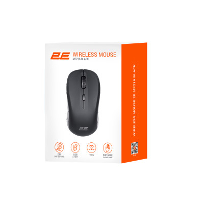 Миша 2E MF216, WL, чорний