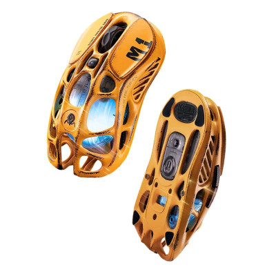 Миша GravaStar Mercury M1 Pro, magnesium alloy body, BT/WL/USB-A, RGB, Battle-Worn Yellow