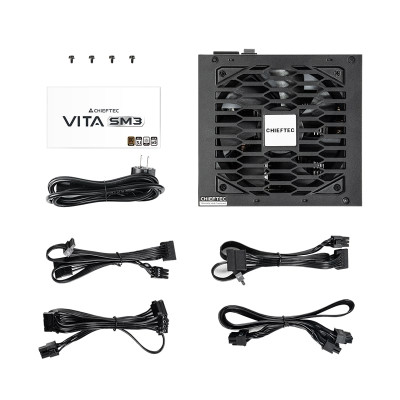 Блок живлення CHIEFTEC Vita SM3  (850W), >85%, 80+ Bronze, 120мм, 1xMB 24pin(20+4), 2xCPU 8pin(4+4), 3xMolex, 6xSATA, 4xPCIe 8pin(6+2), 1xPCIe GEN5 16pin, Modular