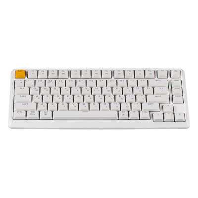 Клавіатура механічна Keychron J1 82Key, K pro Banana, WL/BT/USB-A, QMK, Hot-swap, EN/UKR, RGB, білий