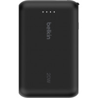 Акумулятор портативний літій-іонний Power Bank Belkin 10000мА·год, 20Вт, з інтегрованим кабелем USB-C, чорний Акумулятор портативний літій-іонний Power Bank Belkin 10000мА·год, 20Вт, з інтегрованим кабелем USB-C, чорний