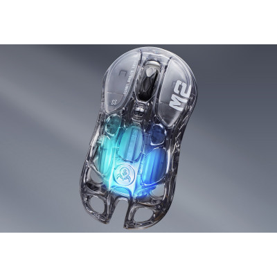 Миша GravaStar Mercury M2, BT/WL/USB-A, RGB, чорно-прозорий Миша GravaStar Mercury M2, BT/WL/USB-A, RGB, чорно-прозорий