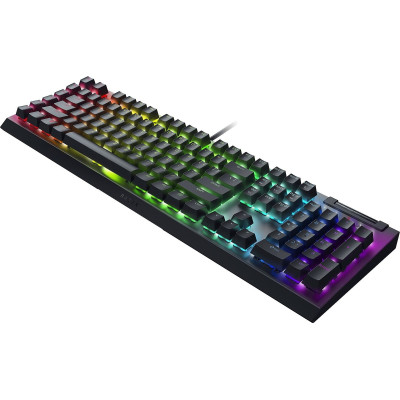 Клавіатура механічна Razer BlackWidow V4 X, 110key, Yellow Switch, USB-A, EN/RU, RGB, чорний
