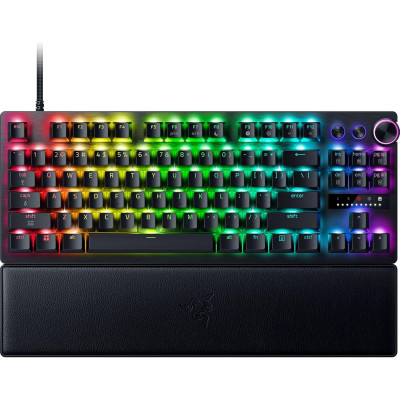 Клавіатура механічна Razer Huntsman V3 Pro TKL 8KHz, 84key, Analog Optical Switch Gen-2, USB-A, EN, RGB, чорний