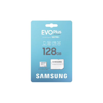 Карта пам'яті Samsung microSD 128GB C10 UHS-I  R130MB/s Evo Plus + SD
