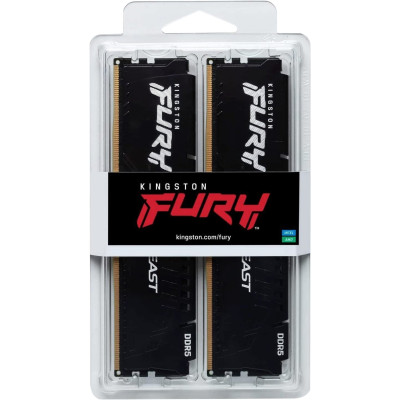 Пам'ять ПК Kingston DDR5 64GB KIT (32GBx2) 6000 FURY Beast EXPO