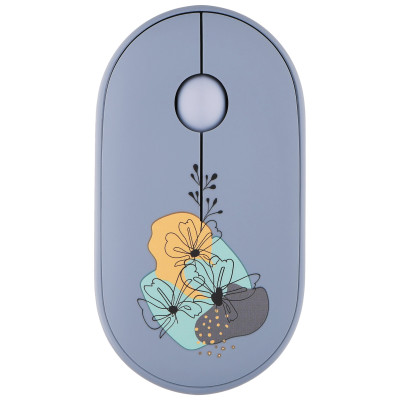 Миша 2E MF300 FLORA:MALLOW Silent WL BT, синій