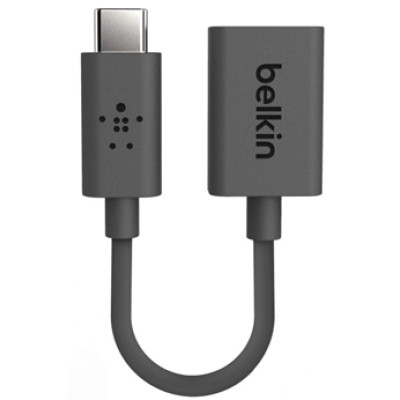 Адаптер Belkin USB-C > USB-AF, 0.14м, чорний Адаптер Belkin USB-C > USB-AF, 0.14м, чорний