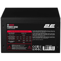 Блок живлення 2E Basic Power  (500W), >80%, 120мм, 1xMB 24pin(20+4), 1xCPU 8pin(4+4), 3xMolex, 4xSATA, 2xPCIe 8pin(6+2)