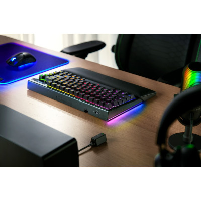 Клавіатура механічна Razer BlackWidow V4 Pro 75%, 81key, Mechanical Switches Gen-3, USB-A/WL/BT, EN, RGB, чорний Клавіатура механічна Razer BlackWidow V4 Pro 75%, 81key, Mechanical Switches Gen-3, USB-A/WL/BT, EN, RGB, чорний