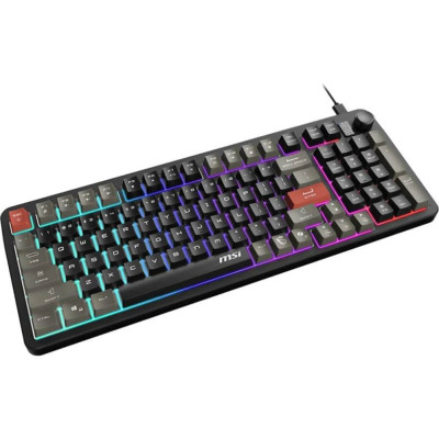 Клавіатура мембранна MSI FORGE GK110 UA 98key, USB-A, EN/UKR/RU, LED, чорний