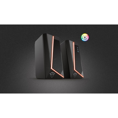 Акустична система Trust GXT 609 Zoxa 2.0, USB/AUX, RGB, чорний Акустична система Trust GXT 609 Zoxa 2.0, USB/AUX, RGB, чорний