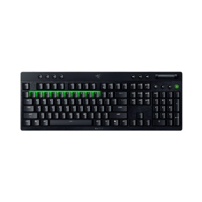 Клавіатура механічна Razer BlackWidow V4 Low-profile HyperSpeed, 104key, Green Switch, USB-A/WL/BT, EN, RGB, чорний Клавіатура механічна Razer BlackWidow V4 Low-profile HyperSpeed, 104key, Green Switch, USB-A/WL/BT, EN, RGB, чорний