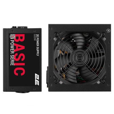 Блок живлення 2E Basic Power  (600W), >80%, 120мм, 1xMB 24pin(20+4), 1xCPU 8pin(4+4), 3xMolex, 4xSATA, 2xPCIe 8pin(6+2)
