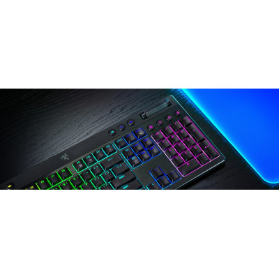Клавіатура механічна Razer BlackWidow V4 Low-profile HyperSpeed, 104key, Green Switch, USB-A/WL/BT, EN, RGB, чорний Клавіатура механічна Razer BlackWidow V4 Low-profile HyperSpeed, 104key, Green Switch, USB-A/WL/BT, EN, RGB, чорний