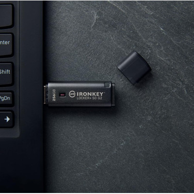 Накопичувач Kingston   64GB USB 3.2 Type-A Gen1 IronKey Locker+ 50 G2