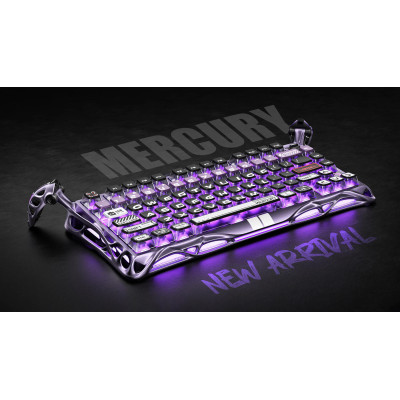 Клавіатура магнітна GravaStar Mercury V75 Pro 80keys, GravaStar x Gateron Jade Gaming, USB-A, 8k, RGB, Iron Purple