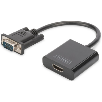 Адаптер DIGITUS VGA > HDMI (M/F), Full HD