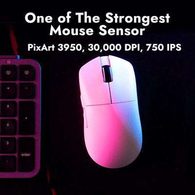 Миша Lemokey G1 USB-A/USB-C/WL/BT, 8K, білий