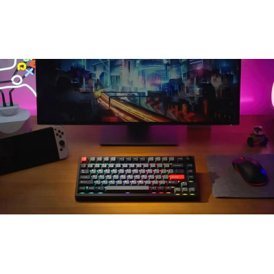 Клавіатура механічна Lemokey P1 Pro 84Key, Keychron Super Red, WL/BT/USB-A, QMK/VIA, Hot-Swap, EN/UKR, RGB, Knob, Carbon Black Клавіатура механічна Lemokey P1 Pro 84Key, Keychron Super Red, WL/BT/USB-A, QMK/VIA, Hot-Swap, EN/UKR, RGB, Knob, Carbon Black