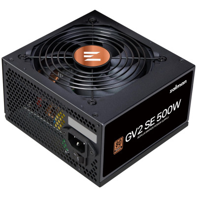 Блок живлення Zalman GV2SE  (500W) 88%, 80+ Bronze, 120мм, 1xMB 24pin(20+4), 1xCPU(4pin+ 8pin), 3xMolex, 6xSATA, 2xPCIe 8pin(6+2)