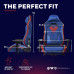 Крісло Trust GXT721SM Ruya Pro Superman edition, ПУ шкіра, Foldable Armrests, синій