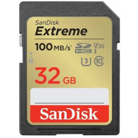 Карта пам'яті SanDisk SD 32GB C10 UHS-I U3 R100/W60MB/s Extreme V30 Карта пам'яті SanDisk SD 32GB C10 UHS-I U3 R100/W60MB/s Extreme V30