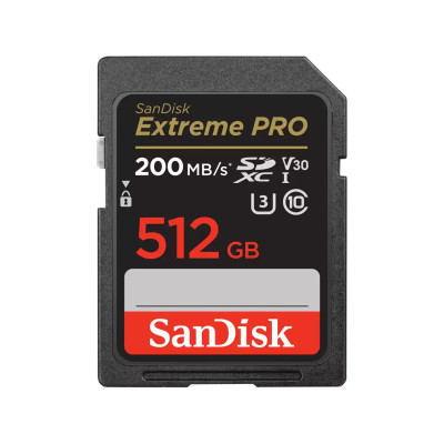 Карта пам'яті SanDisk SD 512GB C10 UHS-I U3 R200/W140MB/s Extreme Pro V30 Карта пам'яті SanDisk SD 512GB C10 UHS-I U3 R200/W140MB/s Extreme Pro V30