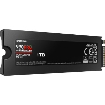 Накопичувач SSD Samsung M.2 1TB PCIe 4.0 990PRO + радіатор Накопичувач SSD Samsung M.2 1TB PCIe 4.0 990PRO + радіатор