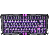 Клавіатура магнітна GravaStar Mercury V75 Lite 75keys, Blackcore, USB-A, Transparent Black