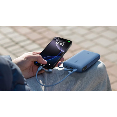 Акумулятор портативний літій-іонний Power Bank Belkin 20000мА·год, 20Вт, з дисплеєм, синій Акумулятор портативний літій-іонний Power Bank Belkin 20000мА·год, 20Вт, з дисплеєм, синій