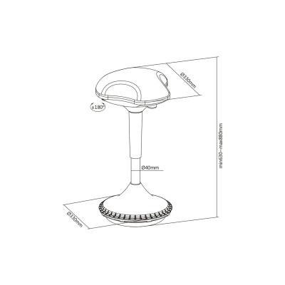 Стілець DIGITUS Ergonomic Standing Chair Стілець DIGITUS Ergonomic Standing Chair