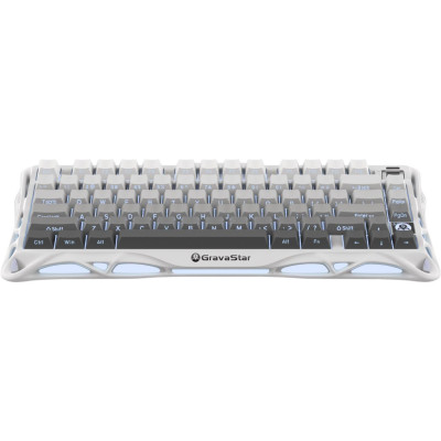 Клавіатура механічна GravaStar Mercury K1 80keys, GravaStar x Kailh Cheery Pink, EN, BT/WL/USB, білий Клавіатура механічна GravaStar Mercury K1 80keys, GravaStar x Kailh Cheery Pink, EN, BT/WL/USB, білий