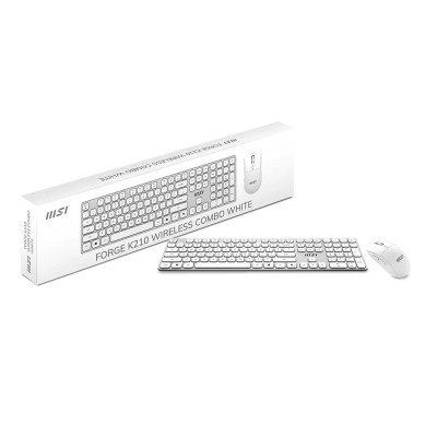 Комплект клавіатура та миша MSI FORGE K210 W COMBO WHITE UA, Wireless Комплект клавіатура та миша MSI FORGE K210 W COMBO WHITE UA, Wireless