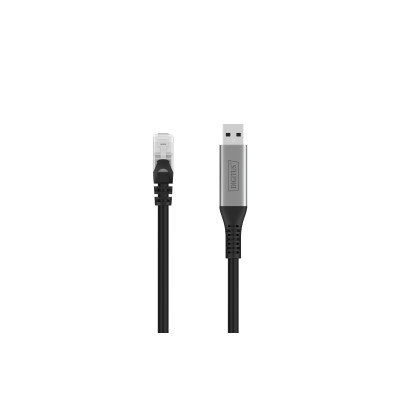 Кабель DIGITUS Ethernet USB-A - RJ45 CAT 6A S/FTP, 1 Gbit/s, 3m, LSZH