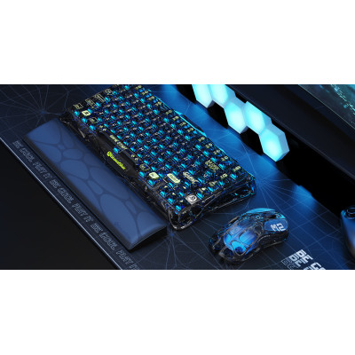 Миша GravaStar Mercury M2, BT/WL/USB-A, RGB, чорно-прозорий Миша GravaStar Mercury M2, BT/WL/USB-A, RGB, чорно-прозорий