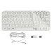 Клавіатура мембрана Keychron B1 Pro, USB/WL/BT, ivory white