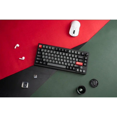 Клавіатура механічна Lemokey P1 Pro 84Key, Keychron Super Red, WL/BT/USB-A, QMK/VIA, Hot-Swap, EN/UKR, RGB, Knob, Carbon Black Клавіатура механічна Lemokey P1 Pro 84Key, Keychron Super Red, WL/BT/USB-A, QMK/VIA, Hot-Swap, EN/UKR, RGB, Knob, Carbon Black