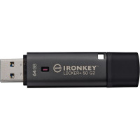 Накопичувач Kingston   64GB USB 3.2 Type-A Gen1 IronKey Locker+ 50 G2