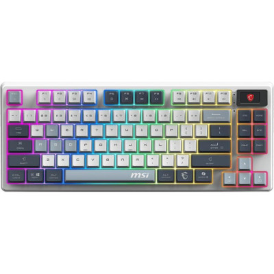 Клавіатура механічна MSI FORGE GK600 TKL W SKY UA 104key, mechanical Linear, USB-A, Wireless, Bluetooth, EN/UKR/RU, RGB, білий Клавіатура механічна MSI FORGE GK600 TKL W SKY UA 104key, mechanical Linear, USB-A, Wireless, Bluetooth, EN/UKR/RU, RGB, білий